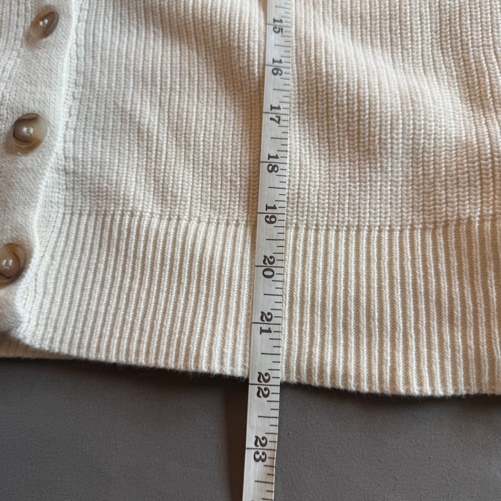 Hudson Los Angeles Ribbed Button Down Cardigan Women XL White - Picture 3 of 7